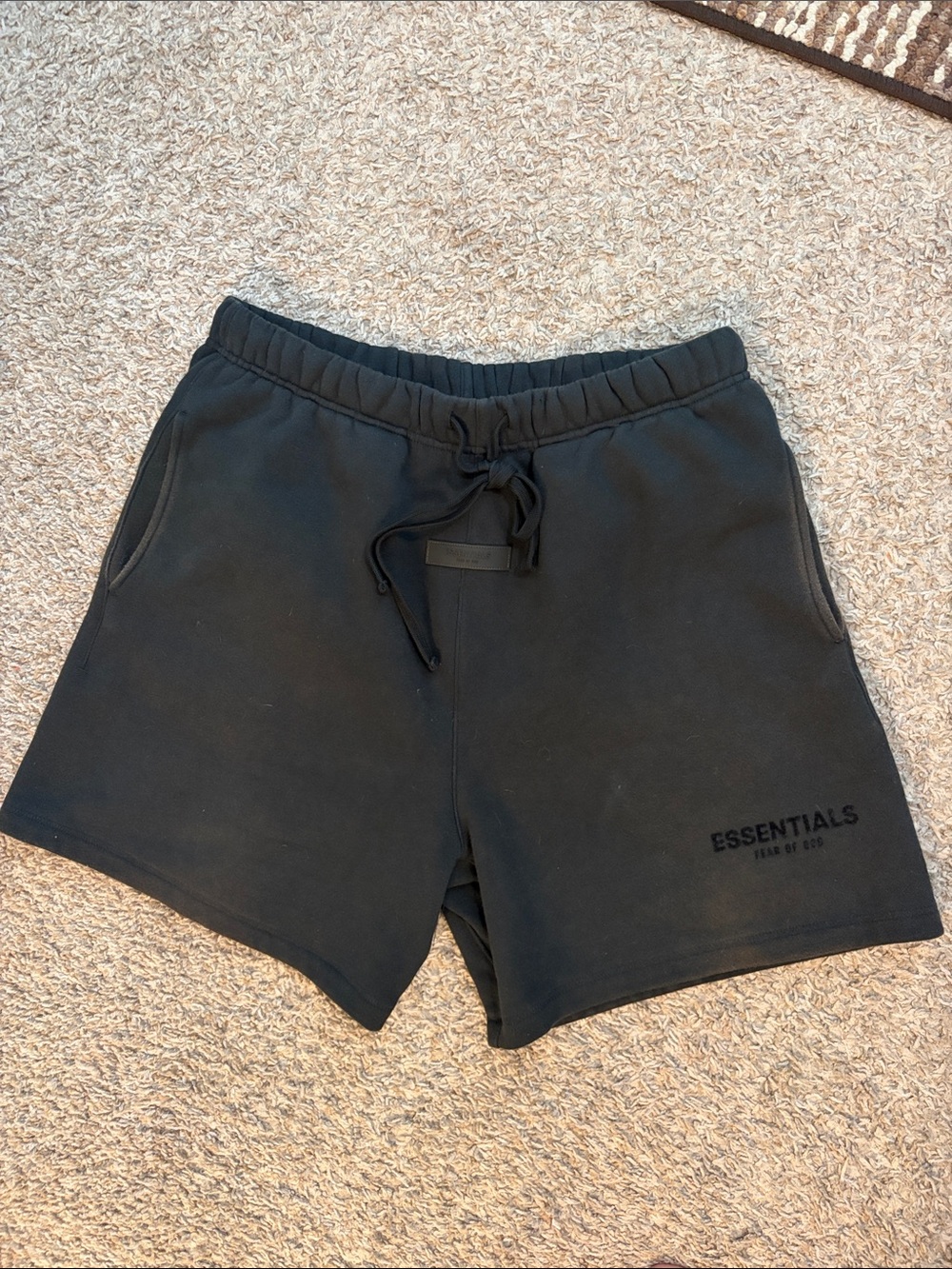 Essentials Fear of God Black Sweatshorts